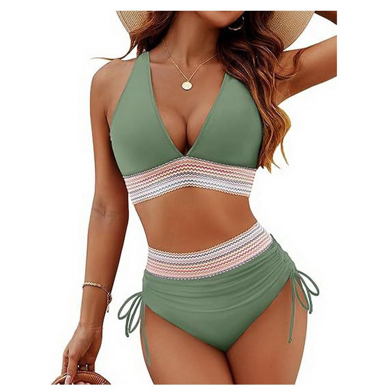 Amazon.com: ZC8bdbd Women High Waist Bikini Sets Two Piece Tummy